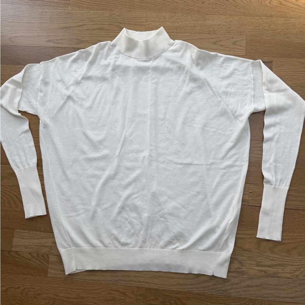 Acne Studios Women's White Turtleneck Sweater XS Pullover Quite Luxury Minimal